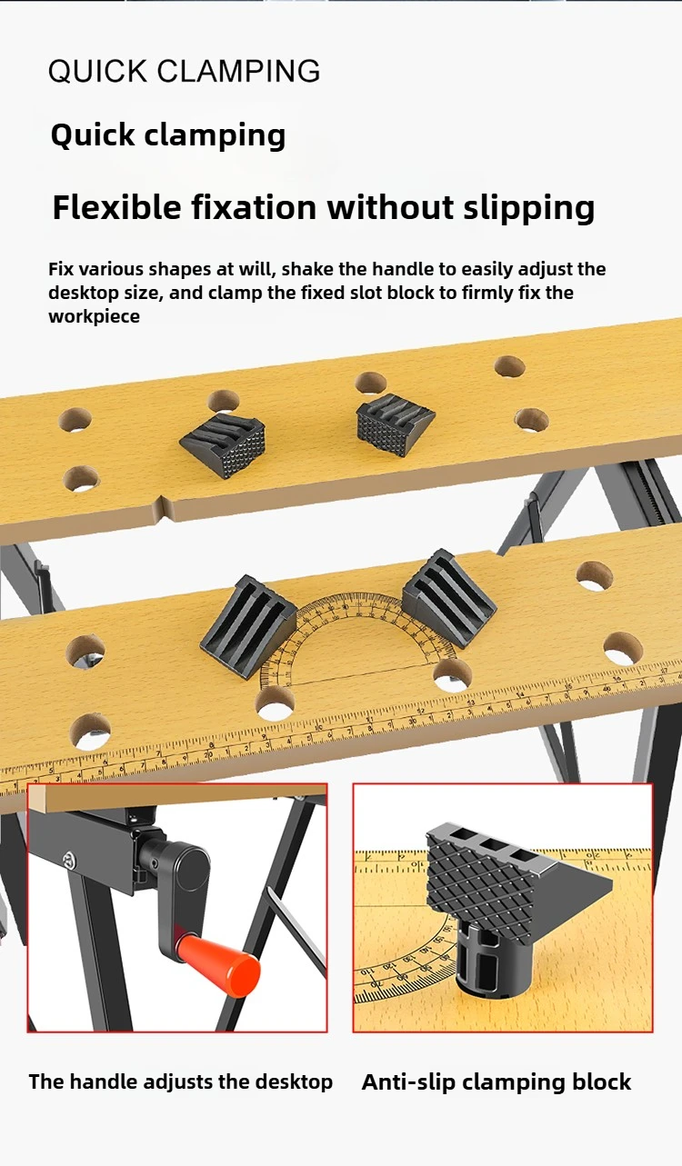 

Folding Multifunctional Workbench Manual Small Flip Saw Operating Table