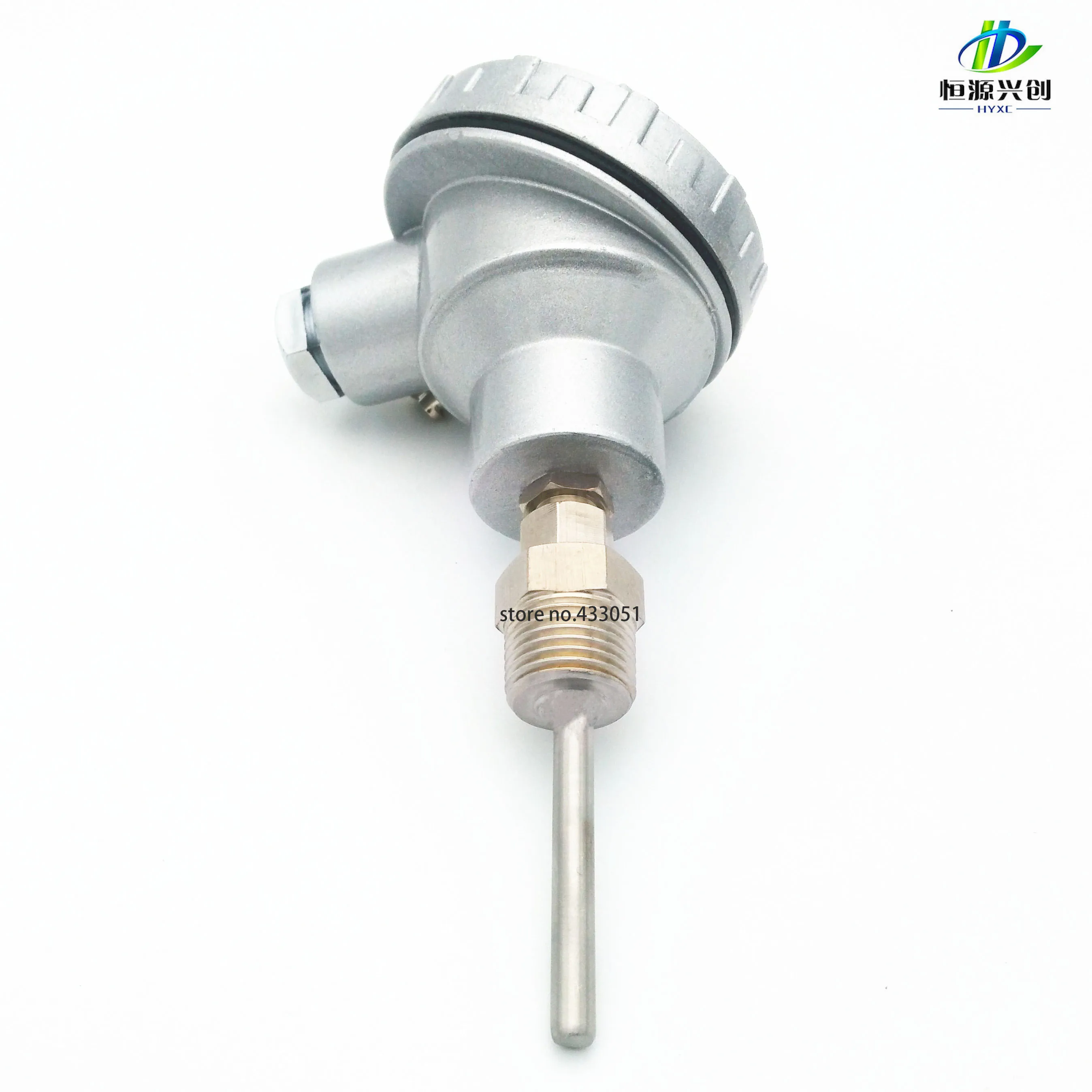 RTD(resistance temperature detect)with head Pt100 Probe Sensor PT1/2\'\' 50mm