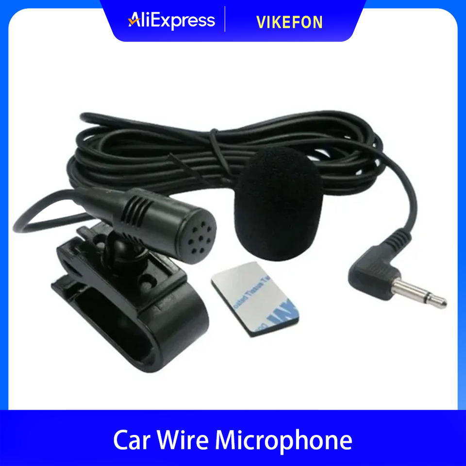  Car Radio 3.5mm Jack Mic Stereo Car Microphone Micro Mini Wired External Microphone For Auto Dvd Radio 3m Long Mini Microfono 