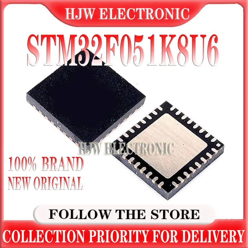 

10-100PCS New Original STM32F051K8U6 UFQFPN-32 ARM CortexM0 32-bit microcontroller MCU