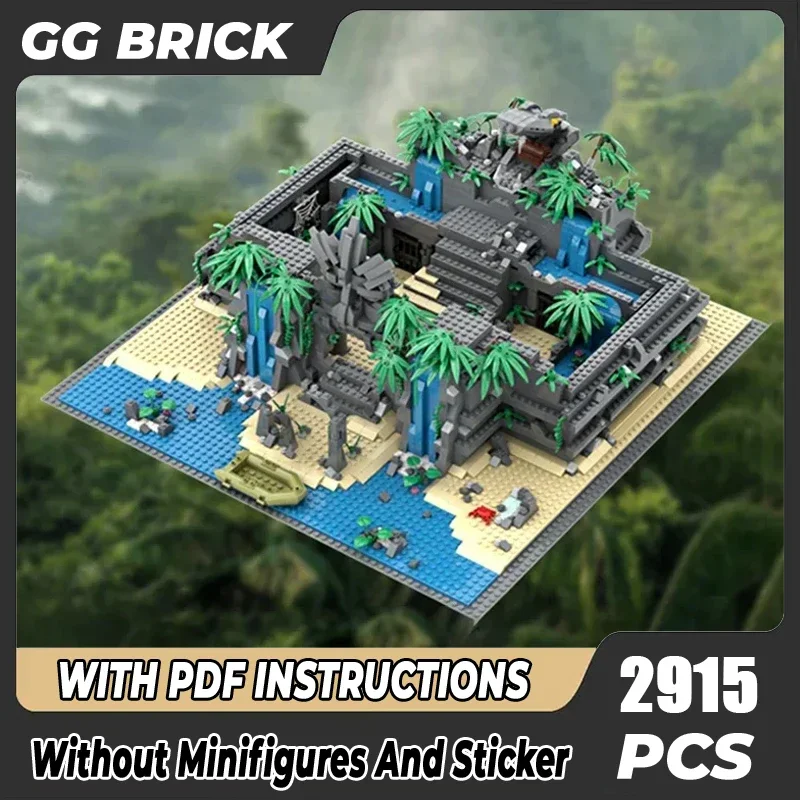 

Moc Building Block Modular Lost Temple Model Technology Brick DIY Assembly City Street View Build Toy Christmas Gift