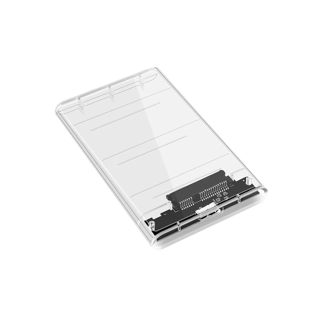 

Hard Drive Housing 2.5inch Wear-resistant Plastic Waterproof Hard Disk Enclosure Case Translucent Box Mobile HDD/SSD Case PC