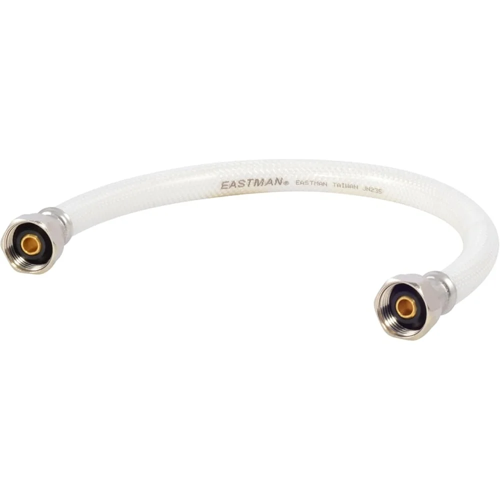 ขั้วต่อก๊อกน้ําแบบยืดหยุ่น 16 นิ้ว 1/2 นิ้ว FIP PVC Supply Line ทองเหลืองชุบนิกเกิลติดตั้งง่ายทนทานเชื่อถือได้