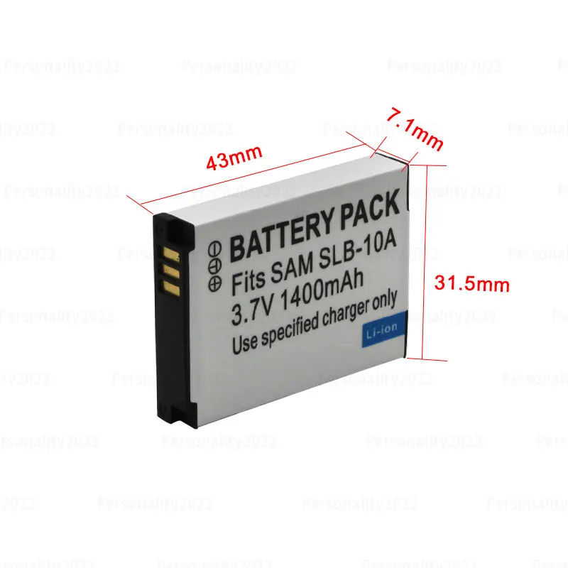 SLB-10A 1400mAh Bateria do Samsung NV9 ES55 SL202 SL420 L100 L110 PL50/60 L310W WB550 WB500 M100 HZ10W Aparat SLB10A Baterie