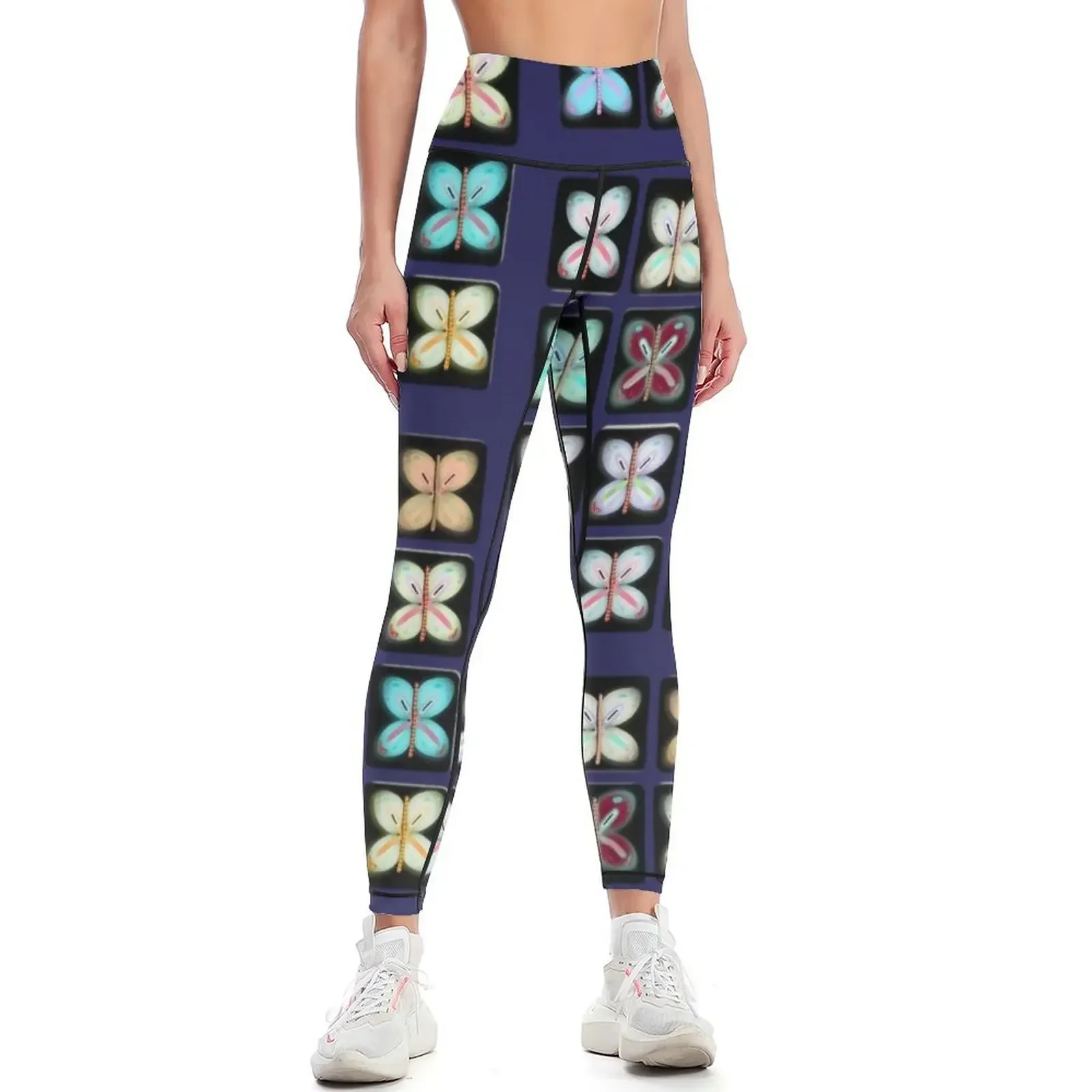 

Butterflies mosaico Leggings gym wear sports for gym Women's trousers push up fitness Womens Leggings