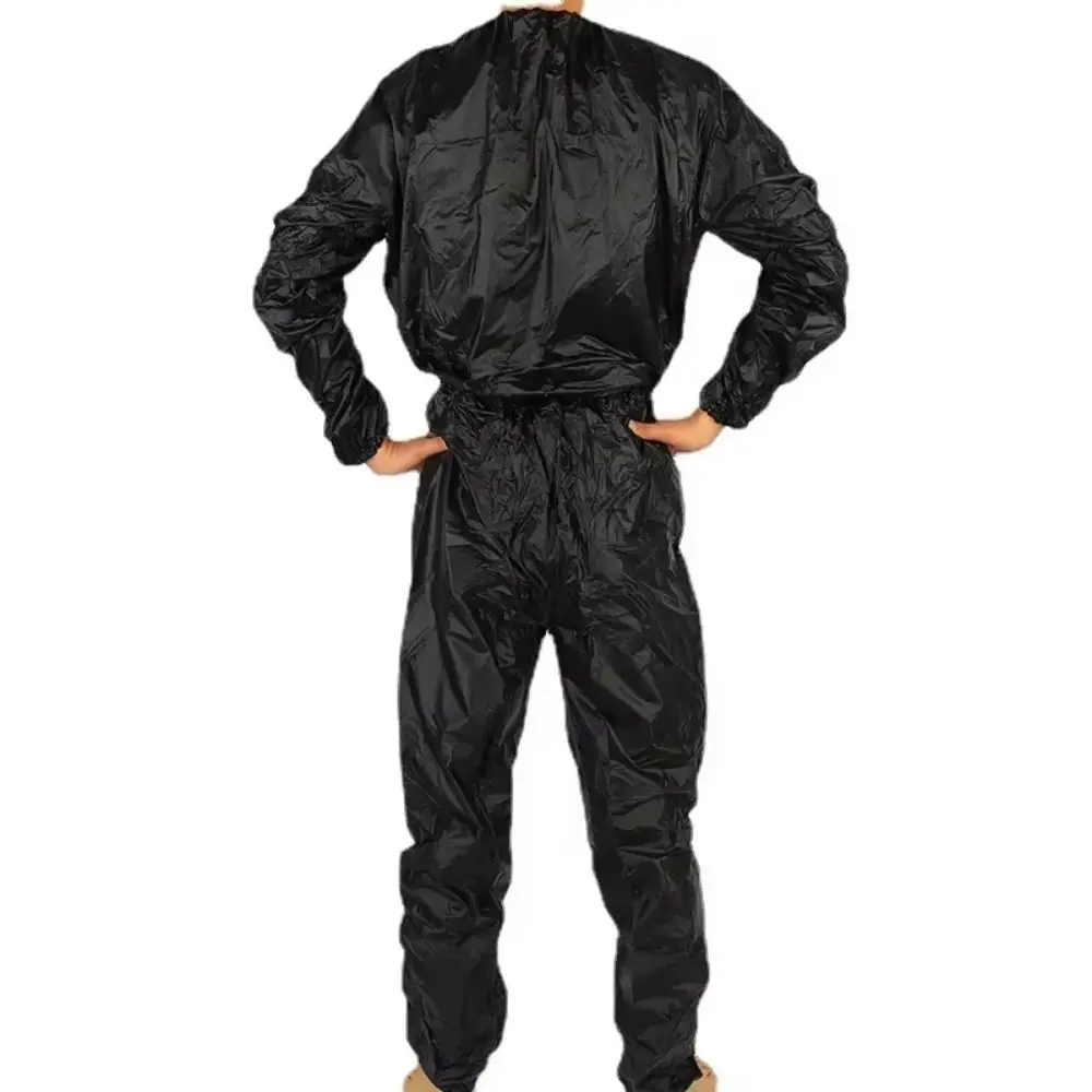 Sport Suit Men Women PVC Sauna Suit Long Sleeve Weight Loss Summer Men's Top Pants Set Sweat Suit Casual Fitness Clothing Summer