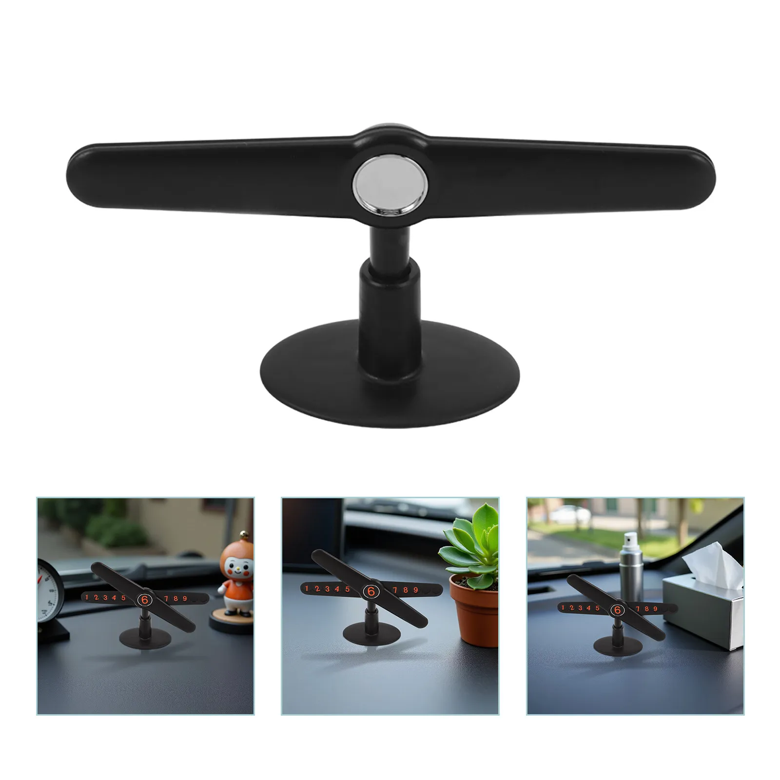 Temporary Parking Tag for Cars Waterproof Dashboard Contact Display Plate High Definition Number Board for Movable Vehicle Phone