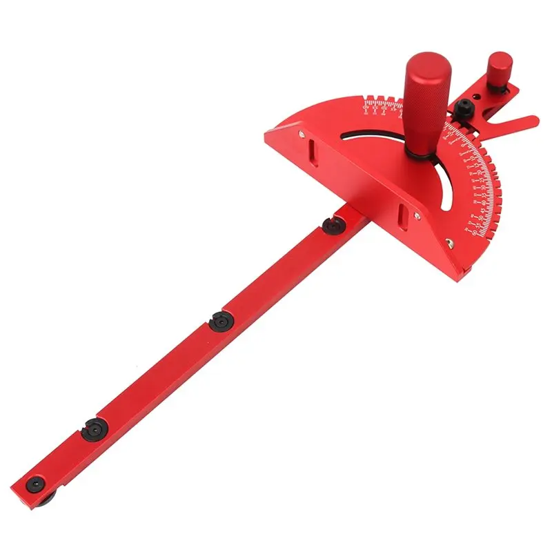 ABAE-Woodworking Tools Red Miter Gauge Router Table Saw Assembly Ruler Aluminum Alloy Handle Benches Sawing