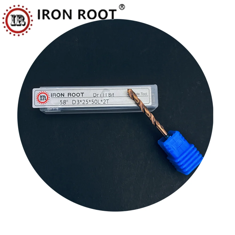 IRON ROOT HRC58°D1mm-D3mm Tungsten Carbide Drill Bit CNC Metal Lathe Cutting Tool Integral Turning Carbide Drill Bit