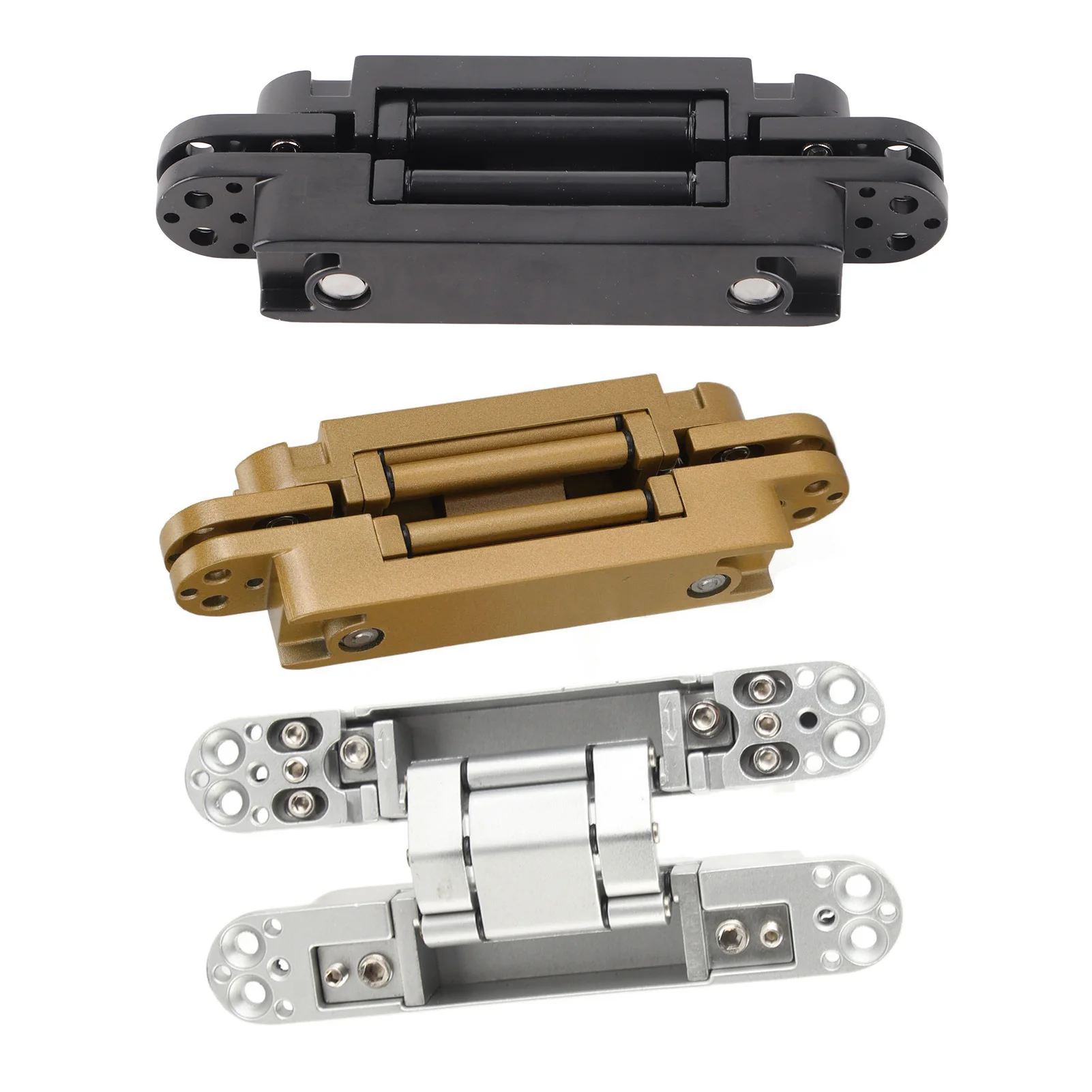 مفصل باب ثلاثي الأبعاد مفصلات الأبواب قابلة للتعديل 180 درجة زاوية فتح ثلاثية الأبعاد مفصل باب قابل للطي مع مسامير مفتاح ربط سداسي للباب الخشبي 40 كجم #5