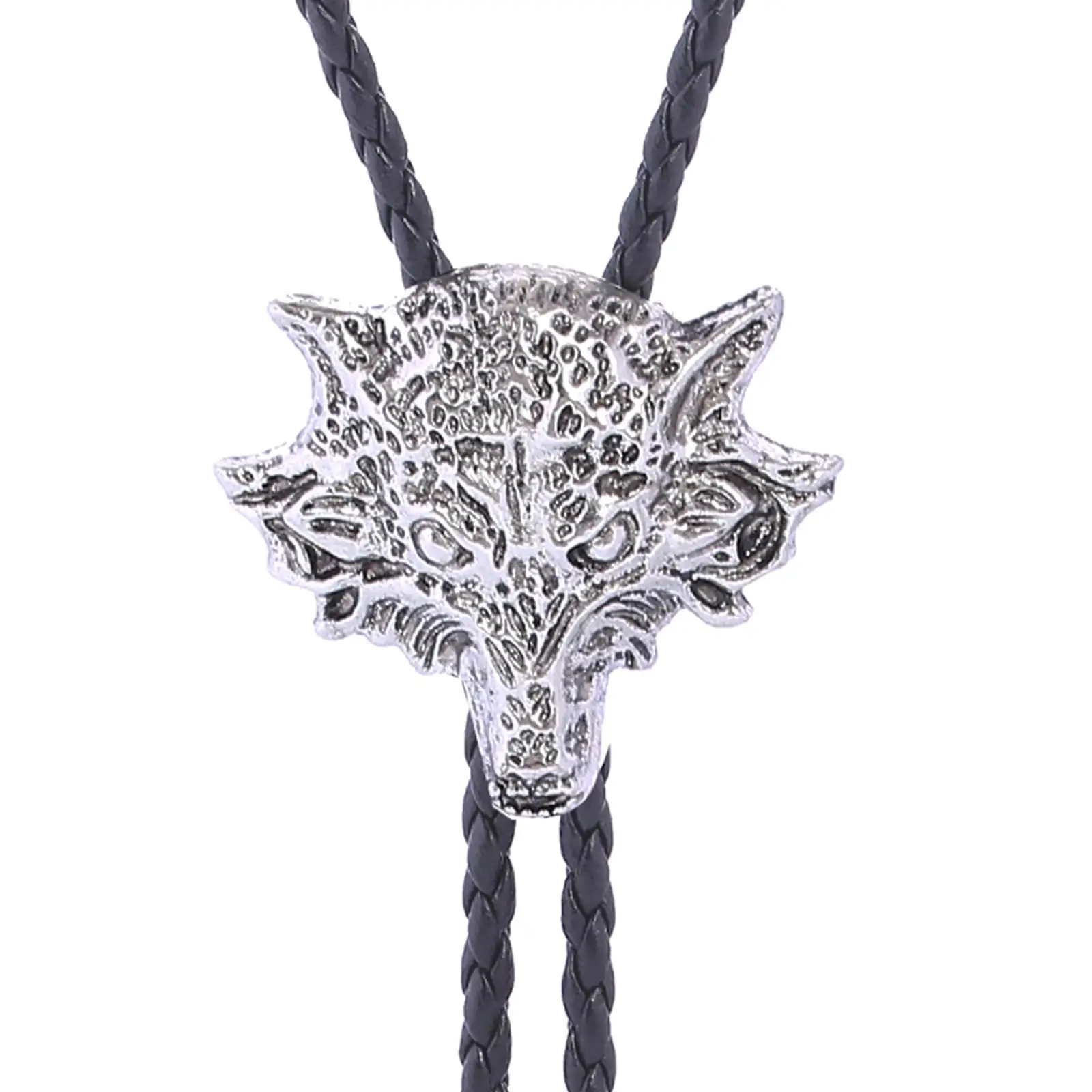 Wolf Bolo Tie for Western Cowboy, Gravata Pingente, Vestuário Acessório, Jóias