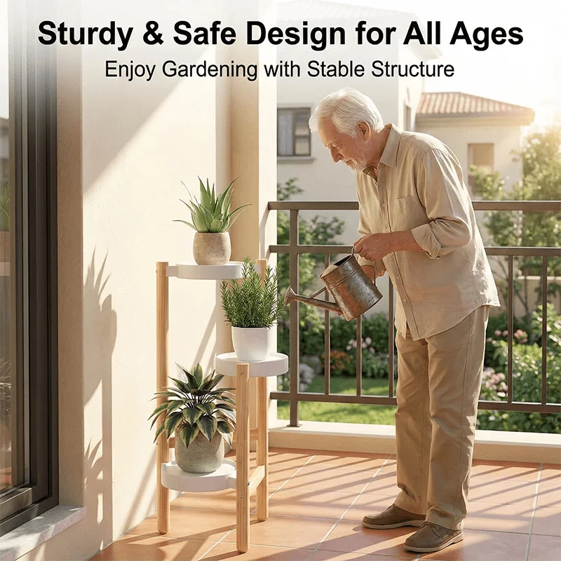 Multi-layer Balcony Flower Rack Plant Shelves Plant Stand Flower Corner Plant Stand Display Stand Cart Garden Patio Organizer