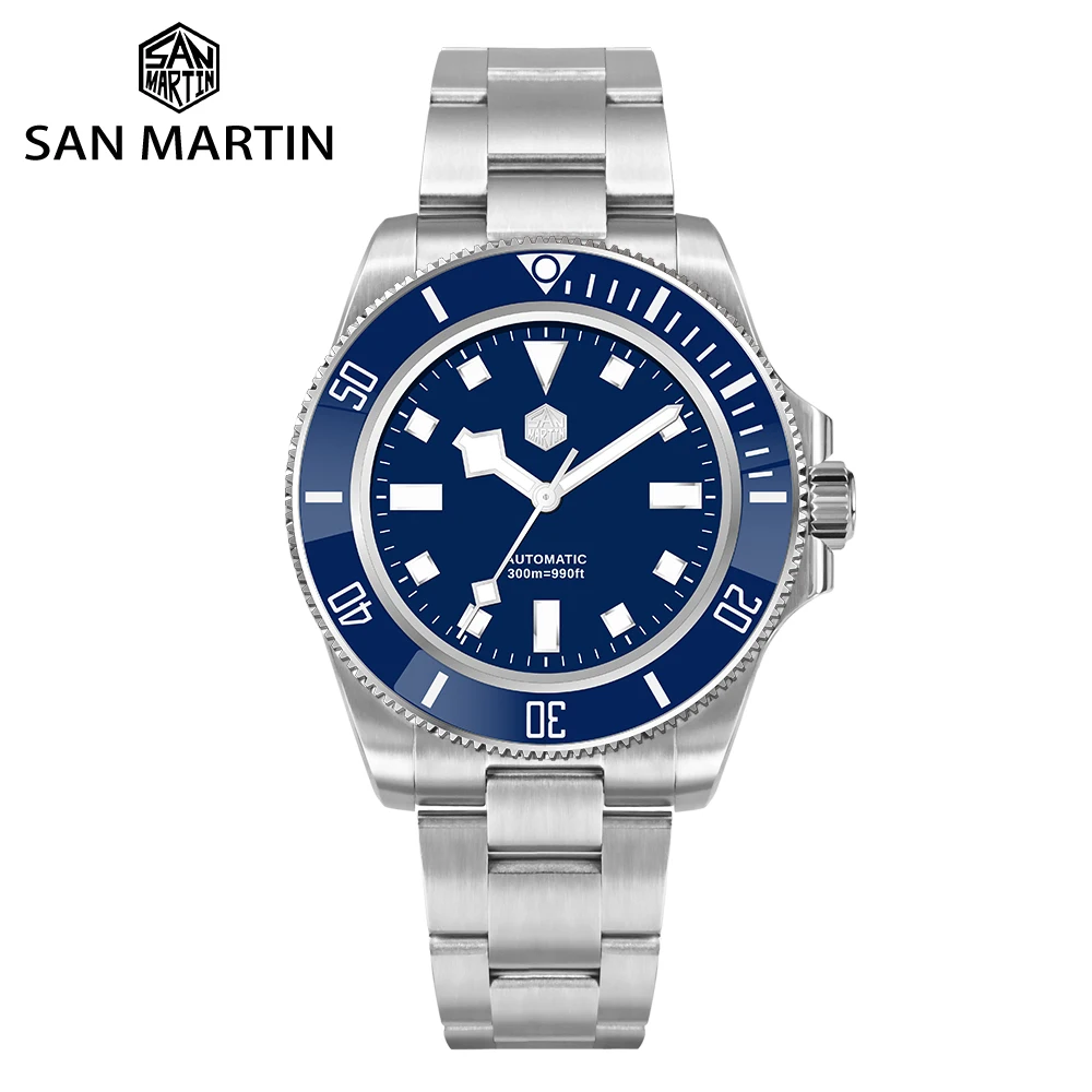 

2023 New San Martin Men Diver Watch Stainless Steel NH35 Automatic Mechanical Watches Classic Snowflake Hands Waterproof 300m