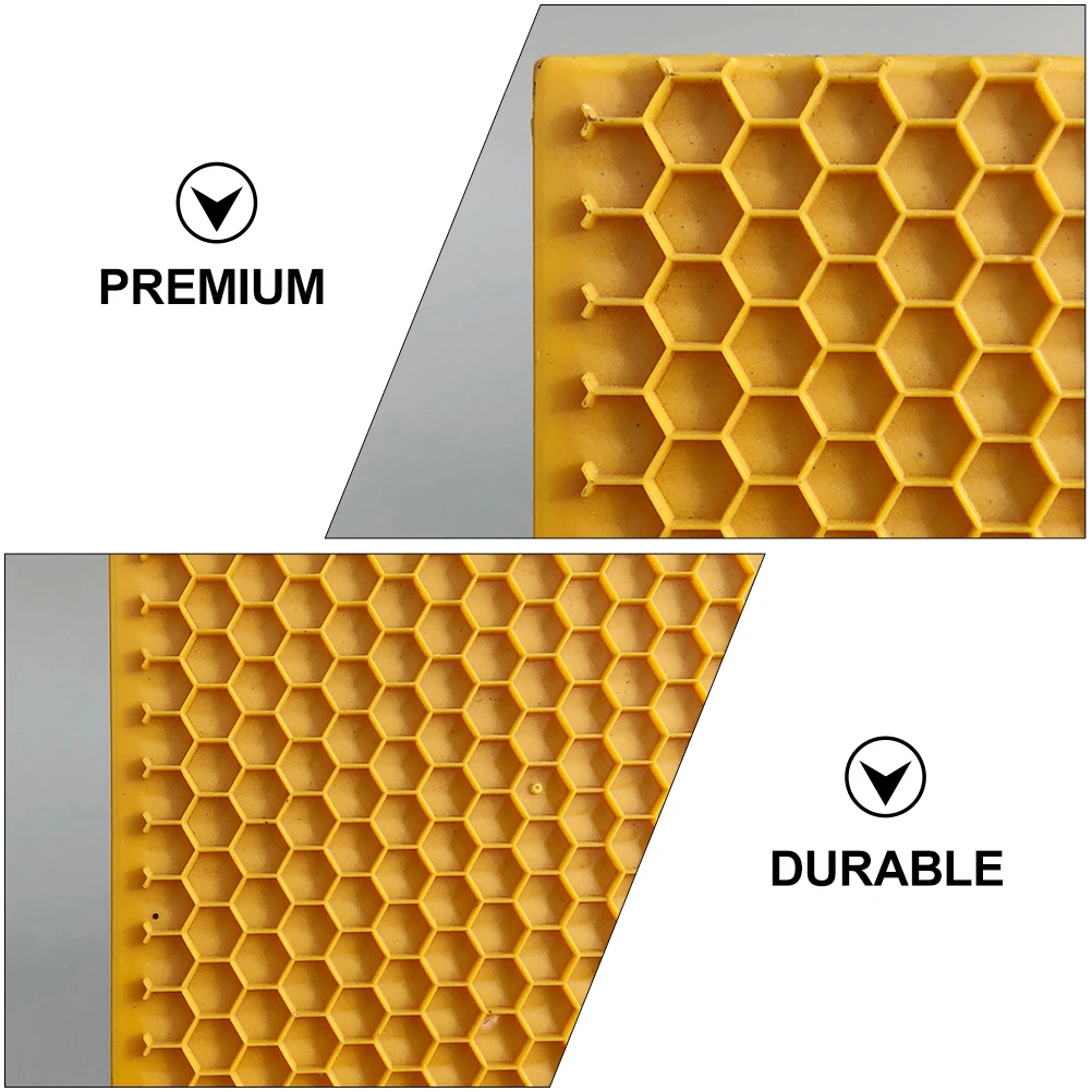 

3pcs Plastic Comb Foundation Deep House Honeybee Nest Foundation Orange Durable Premium Material Honeycomb Building Sheet For