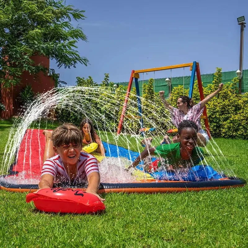 نفخ الحديقة رذاذ الماء الشريحة الصيف حمام سباحة التزلج على الماء سبلاش اللعب زلة في الهواء الطلق الفناء الخلفي ألعاب مياه الاطفال الصيف اللعب #6