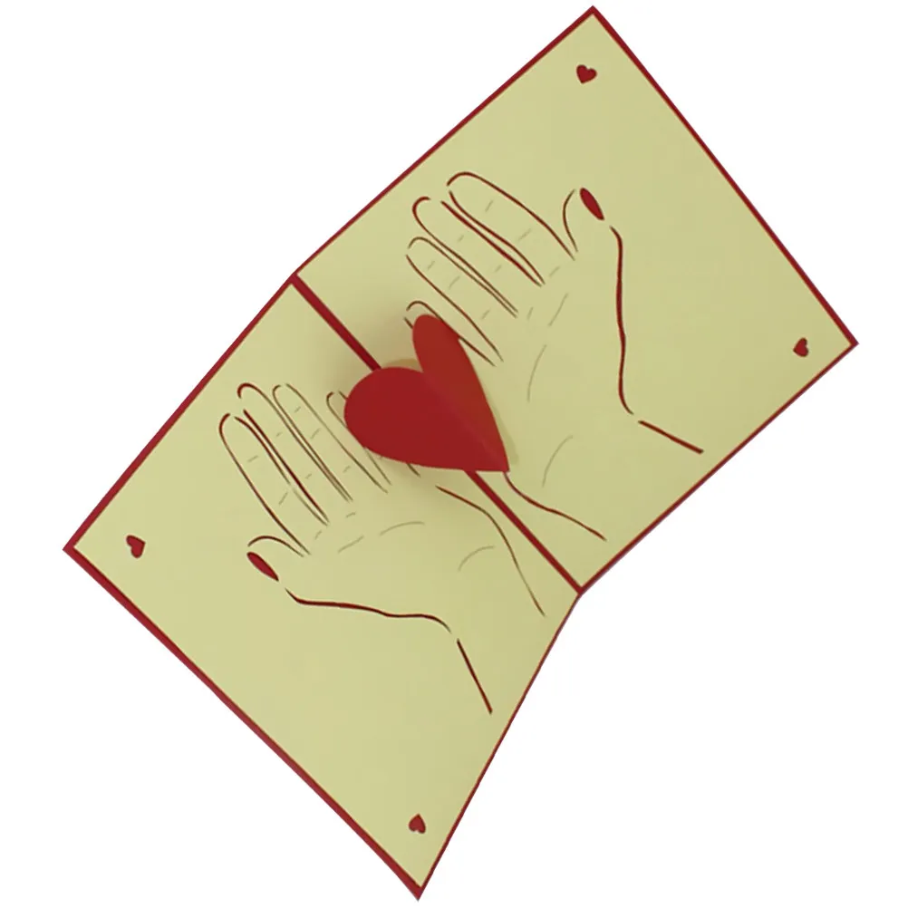 

Открытка ручной работы из бумаги для мамы на день рождения, праздничный подарок, с милым дизайном в виде сердца, с принтом