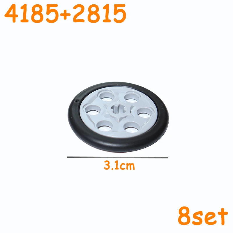 Technisches Reifenrad, Auto-LKW-Räder, Nabe, Steine, MOC, Motorrad-Reifen und Felgenbausteine, 56145, 44309, 86652, 32019 15038 23798