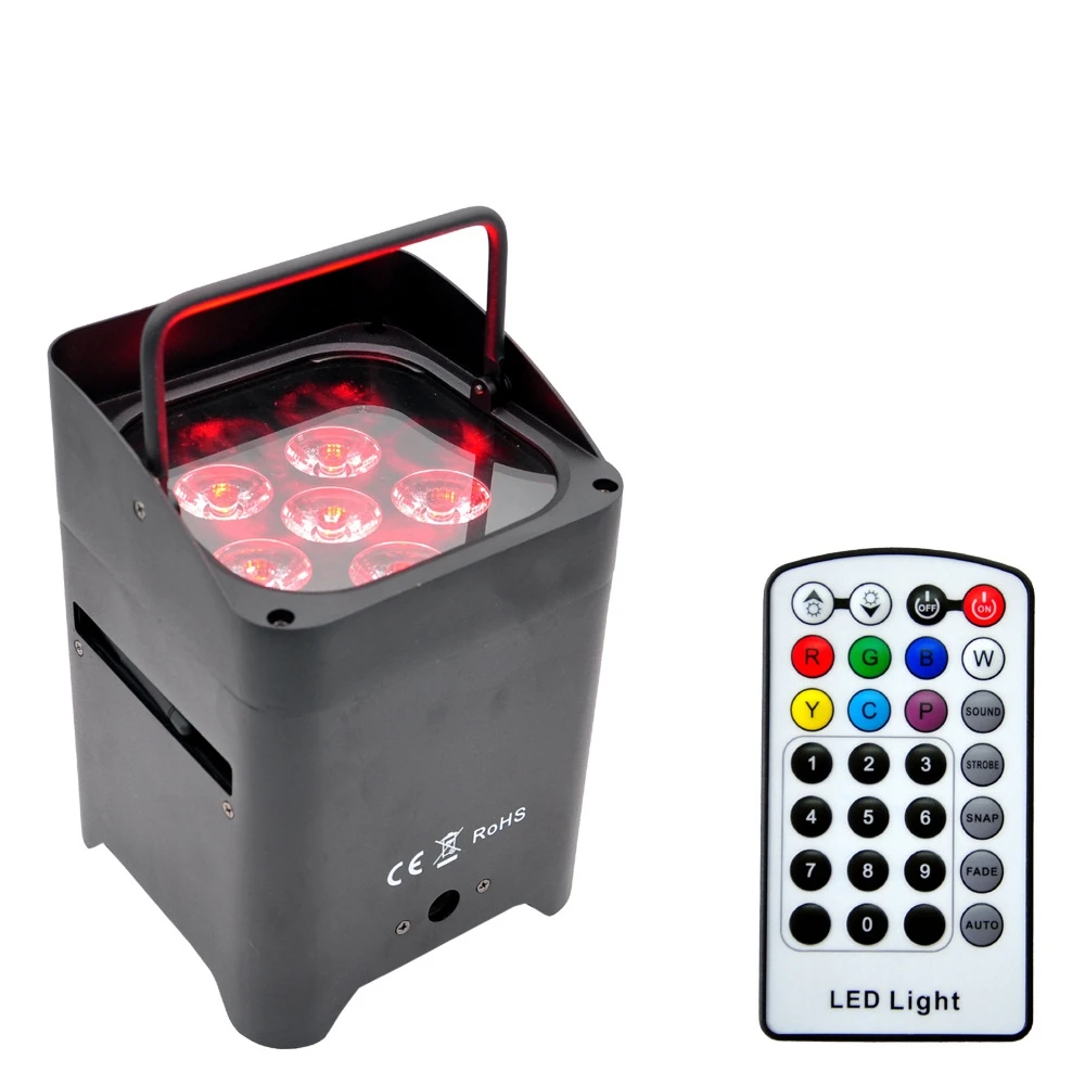 

Hotel Wedding Venue Cast Aluminum Par Lights 6 x 18W 6-Color LED Bulbs RGBWA UV 6-in-1