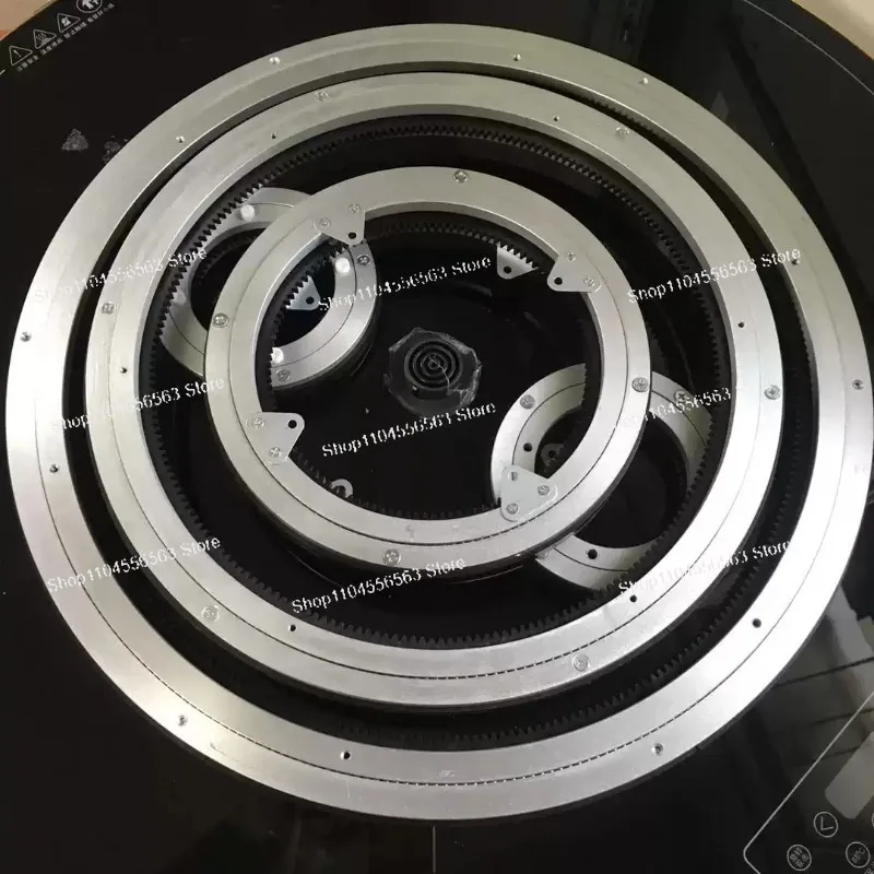 400mm-12VDC motor Heavy-Duty Swivel Turntable, Mute Bearing Lazy Susan, Rotating Plate for Round Dining Tables