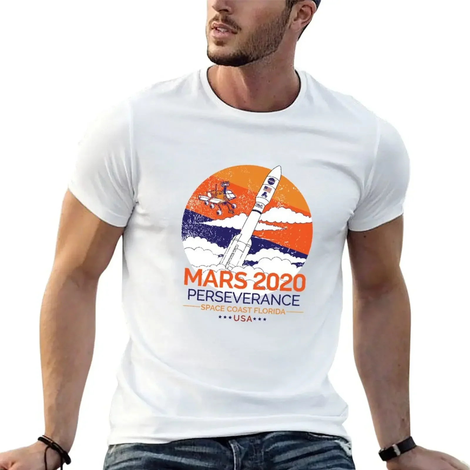 Mars 2020! Perseverance Rover T-Shirt oversized graphic tee graphic t shirt vintage t shirts for men graphic