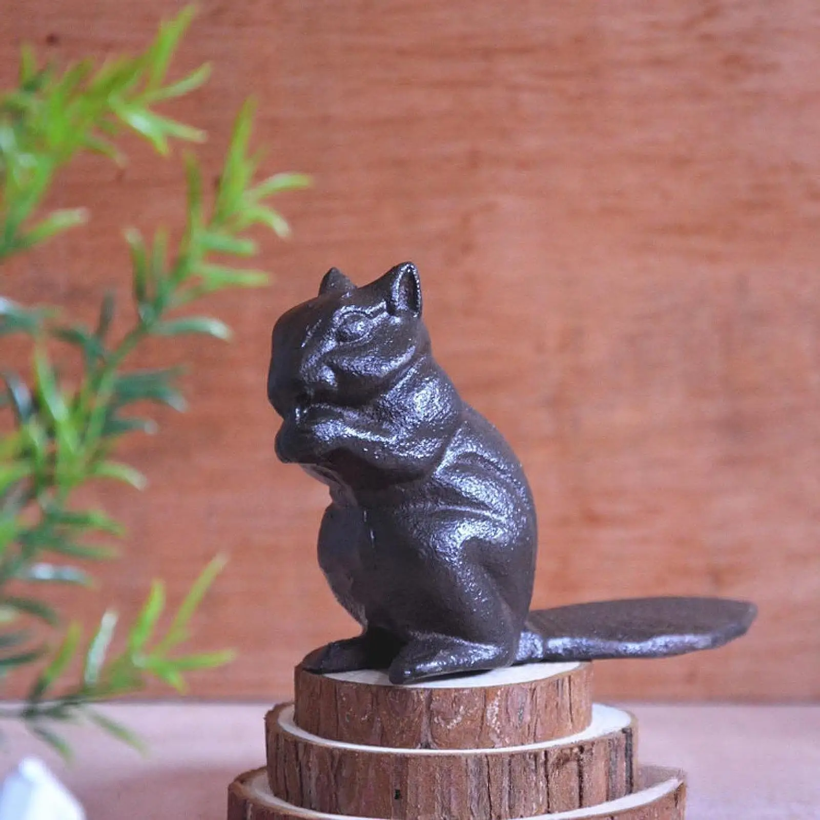 

Squirrel Figurine Doorstop Gate Wedge Sturdy Rustic Cast Iron Door Stopper