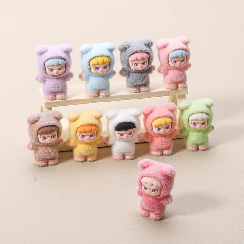 애니메이션 무리 도라 도라 DIY 플러시 장식 펜던트 창 데스크탑 자동차 키 체인, 귀여운 인형, 트렌디 장식, 걸이식 액세서리, 10 개