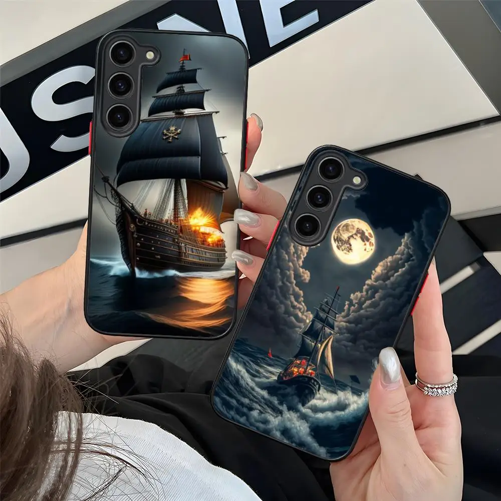 Pirate Corsair Mobile Phone Case for Samsung Galaxy S25 S24 S23 S22 S21 Plus FE Ultra Colorful Silicone Cover Pretty Cover