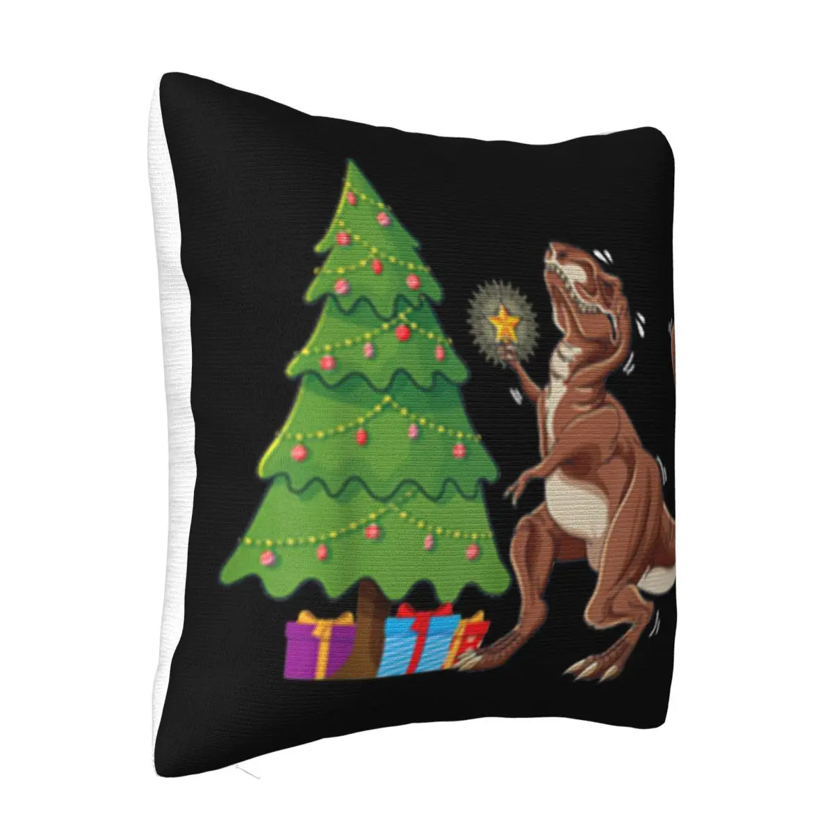 Awesome Funny T'Rex Christmas Tree Topper Dinosaur Lover Costume Cartoon Character Pillow Case