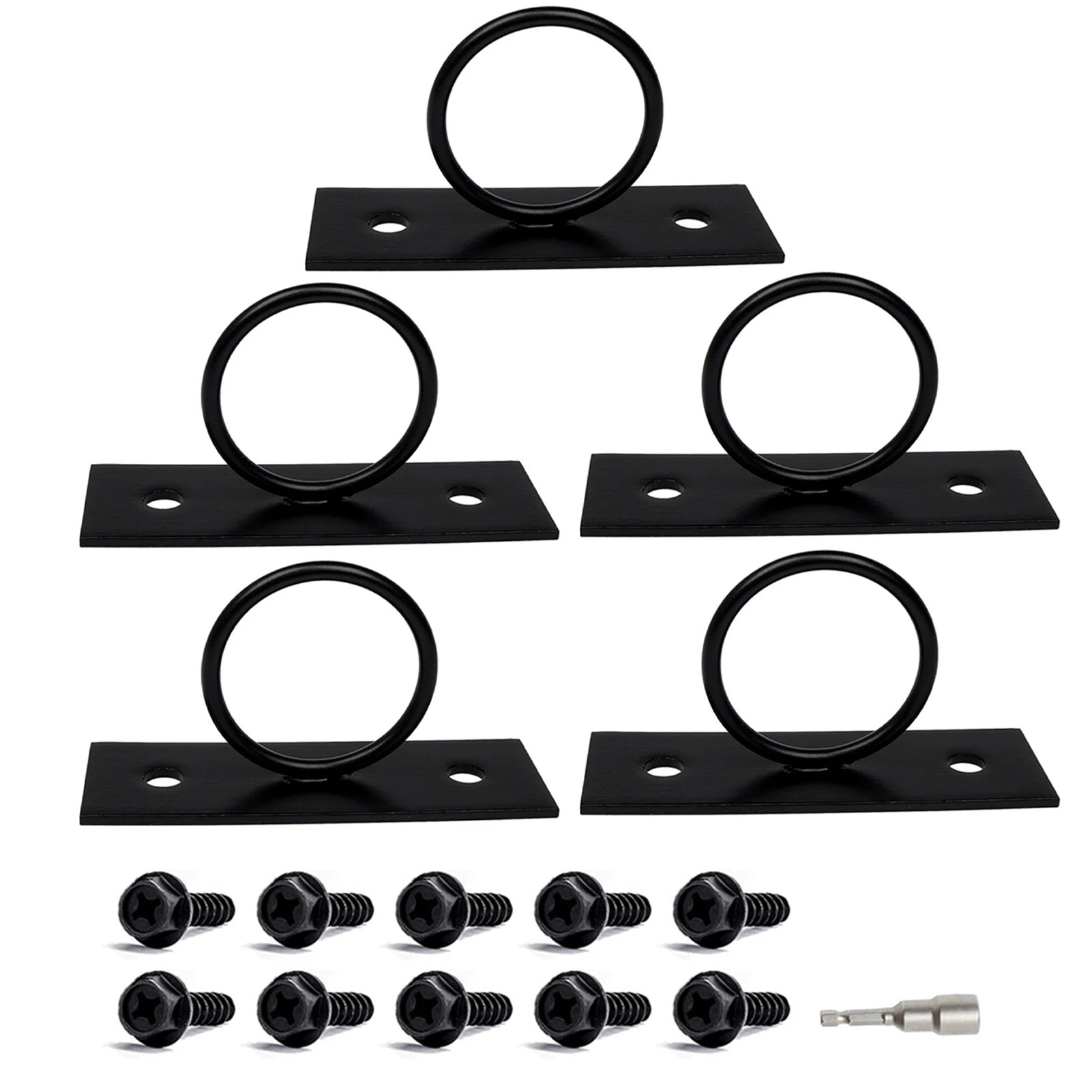 5pieces Corrosion-Resistant Black Coated Fence Brackets Ensuring Long Service Life Made Of 304 Stainless Steel