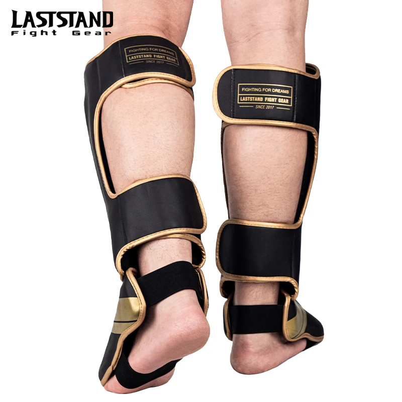 Professional Boxing Sanda Leg Protector Adult Muay Thai Joint shin Protector Tibia Children Fighting Taekwondo Foot Back Protect