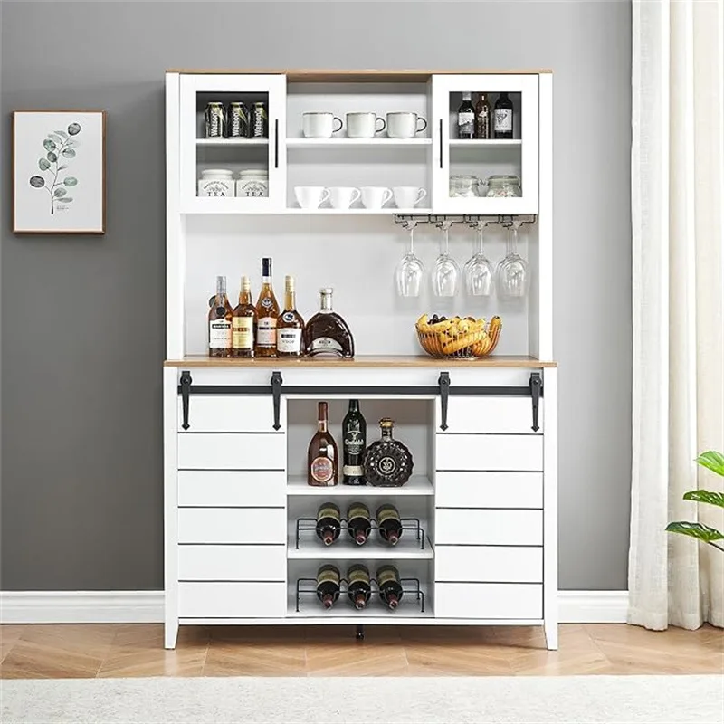 

New custom 70-inch kitchen wine glass rack, high-side cabinet, sideboard, suitable for kitchen and dining room