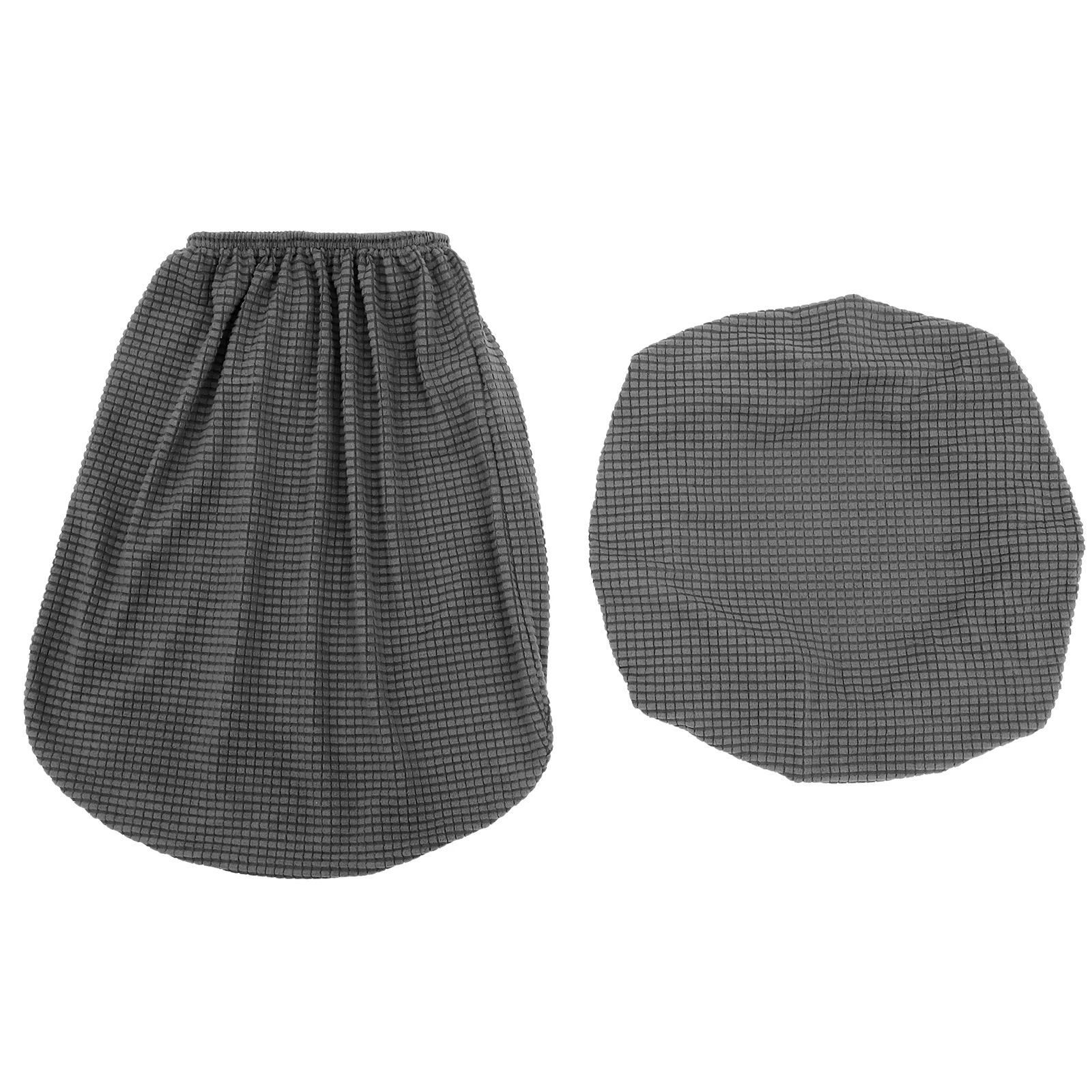 

Elastic Set Office Chair Protector Stretchable Case Deep Gray Backrest Seat Home Elastic Chair Protector Party Banquet