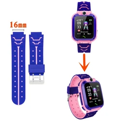 Children Kids Watchband Wrist Strap 16MM Silicone Belt Replacement for Q750 Q100 Q60 Q80 Q90 Q528 T7 S4 Y21 Y19 Smart Watch