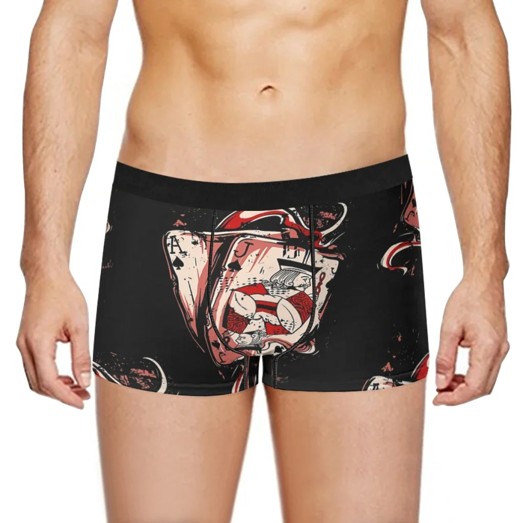 Playing To Win Ace and Jack of SpadesUnderpants Homme Panties Men's Underwear Sexy Shorts Boxer Briefs