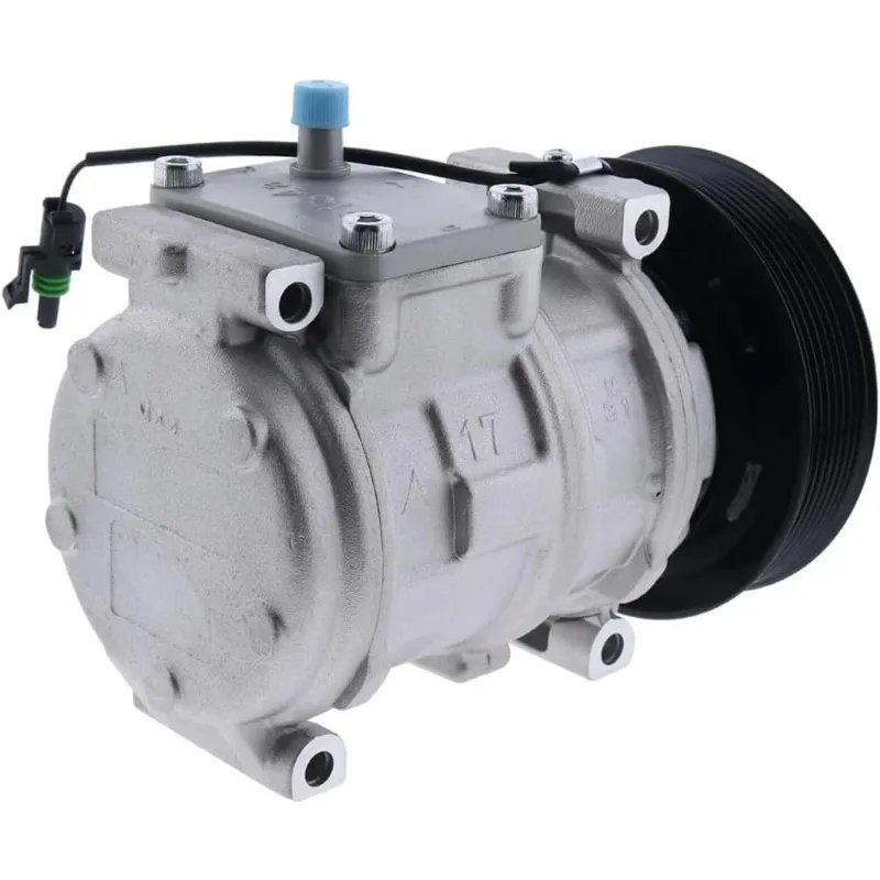 

12V AC Compressor RE46609 TY6764 RE54254 For John Deere Tractor 10PA17C