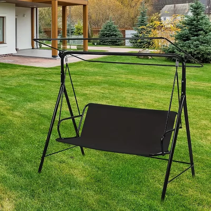 Outdoor Relaxation, 600D Fabric Swing Seat Cover, All-Season Non-Waterproof Patio Bench Protection, Fits 2-Seater Swing, Green view 3