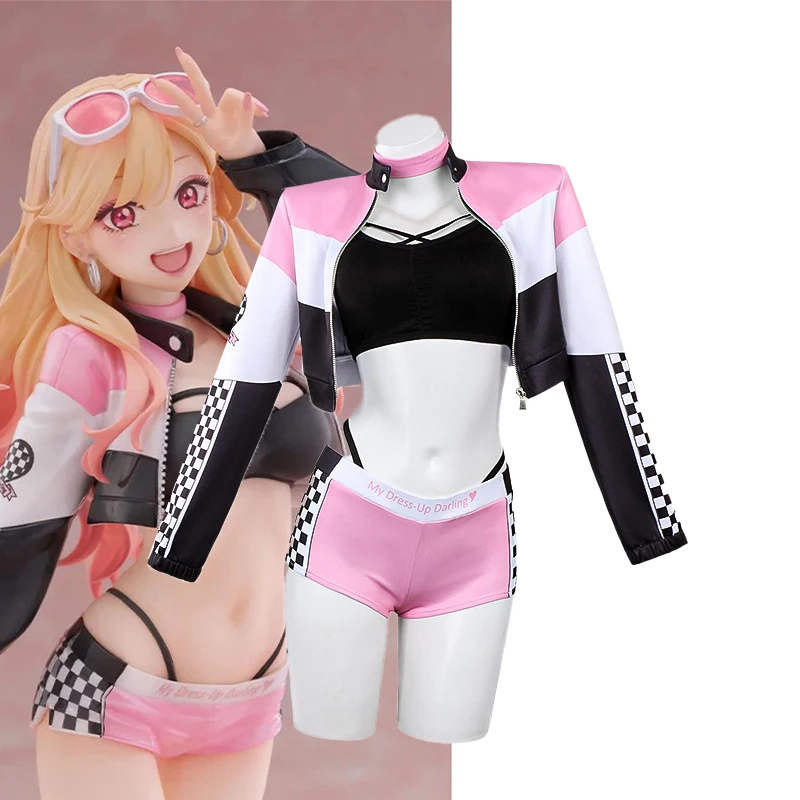 

My Dress-Up Darling Marin Kitagawa Racing Suit Anime Cosplay Costume Women's Role Play Outfit for Halloween Party