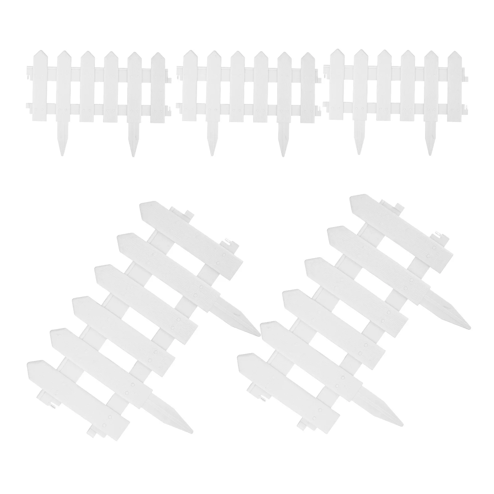 

5pcs Garden Fence Border Reusable Plastic Fencing For Yard Dog Barrier Outdoor Pet Fence Lawn Edging Decorative Garden Fencing