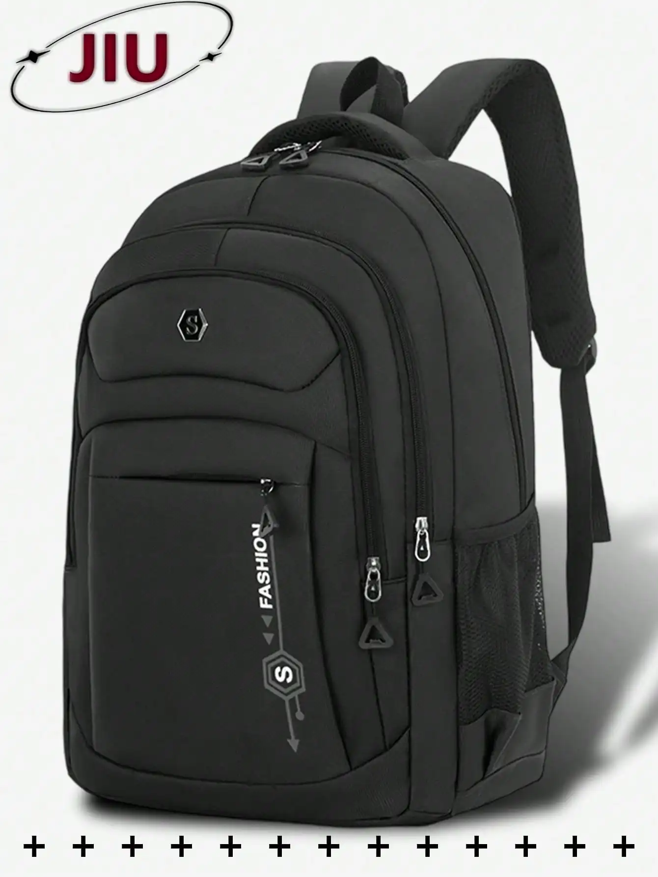 

Multi-Compartment Nylon Letter Print Backpack, Fits 15.6 Inch Laptop, Multi-Pocket Lightweight Student Bookbag, Large Capacity Travel Bag, Commuter Everyday Backpack, Multi-Function Daypack, Suitable For Students, Middle/High School, Business Travel, Vaca