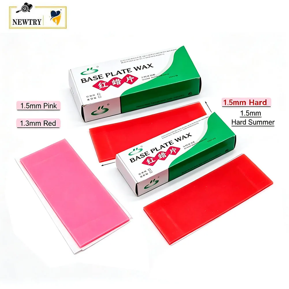 250g Denture Base Plate Wax Sheet Red Pink Soft & Hard 1.3mm 1.5mm Dental Lab Bite Rim Wax Consumable Denture Pattern Model Wax
