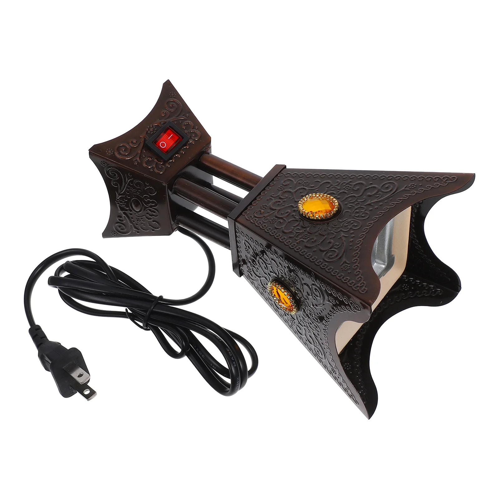 

Plug in Incense Burner Aroma Censer Holder Portable Metal Southeast Asia Vintage Decorative Retro Stove Home Fragrance