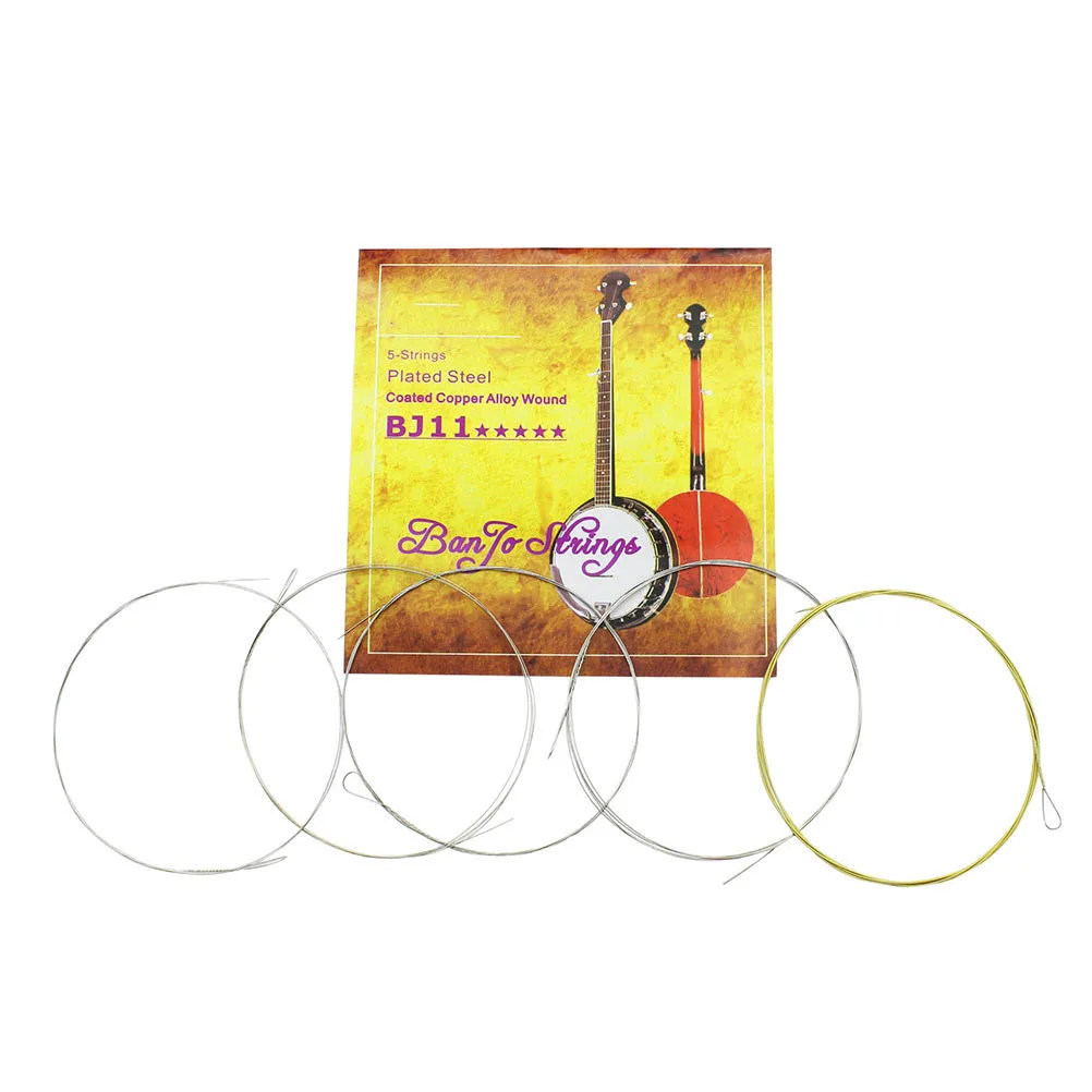 

5Pcs Banjo Strings Set Easy to Install Resilient Design for Reliable Performance in Various Music Styles Banjo Strings