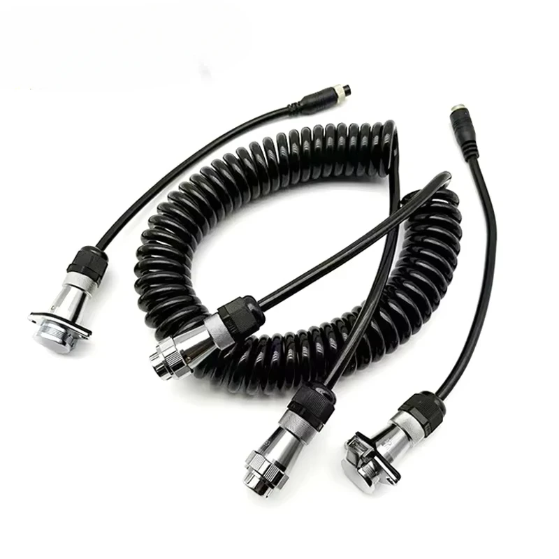 4Pin J6P JH6 Dedicated Rearview Camera Reverse Image Connection Cable J6 Jiefang Original Vehicle 4 Way Monitoring Spring Wire