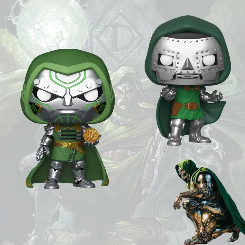 

Marvel Movie Peripherals Doctor Doom Q Edition Handsome Personality Figure Model Creative Cool Desktop Doll Ornament Gift