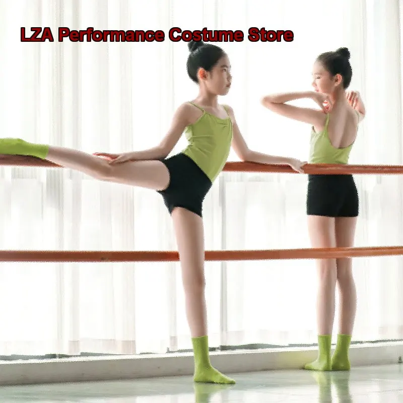 Children's Dance Shorts Girls Three-Quarter Pants Chinese Practice Boxer Body Suit Training Pants Kids