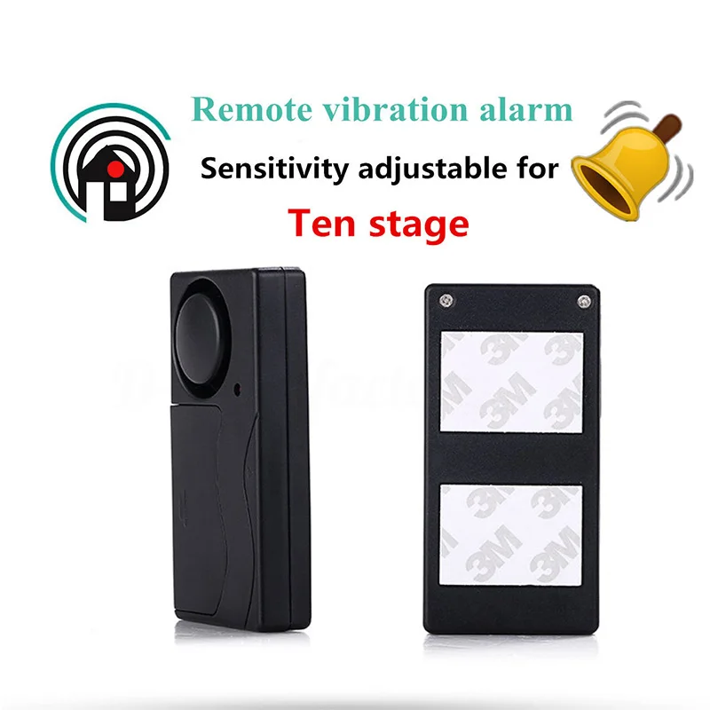 Wireless Anti-Theft Vibration Alarm 110dB Sensitivity Motion Sensor Burglar Security System for Door Window Bike Motorcycle