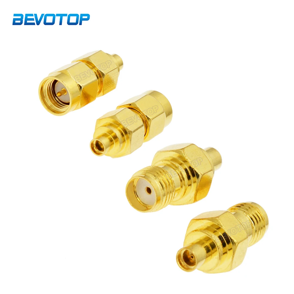 

10Pcs/Lot SMA To MMCX Coax Connector SMA Male/ Female To MMCX Female Jack RF Coaxial Adapter Gold Plated 50 Ohm