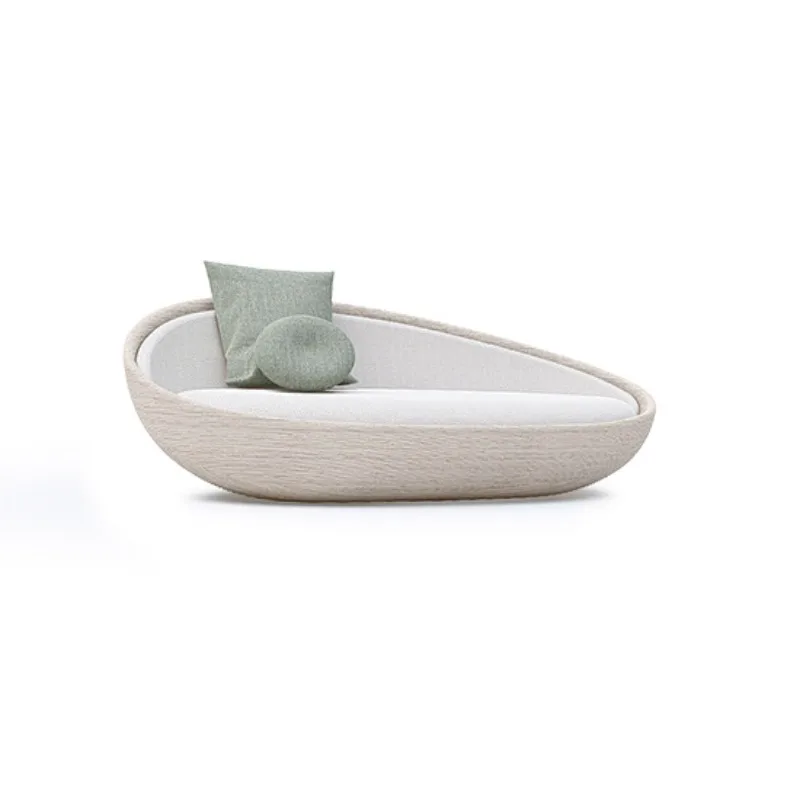 2026 new cream wind pebble sofa designer special-shaped fabric sofa B & B hotel leisure lounge chair