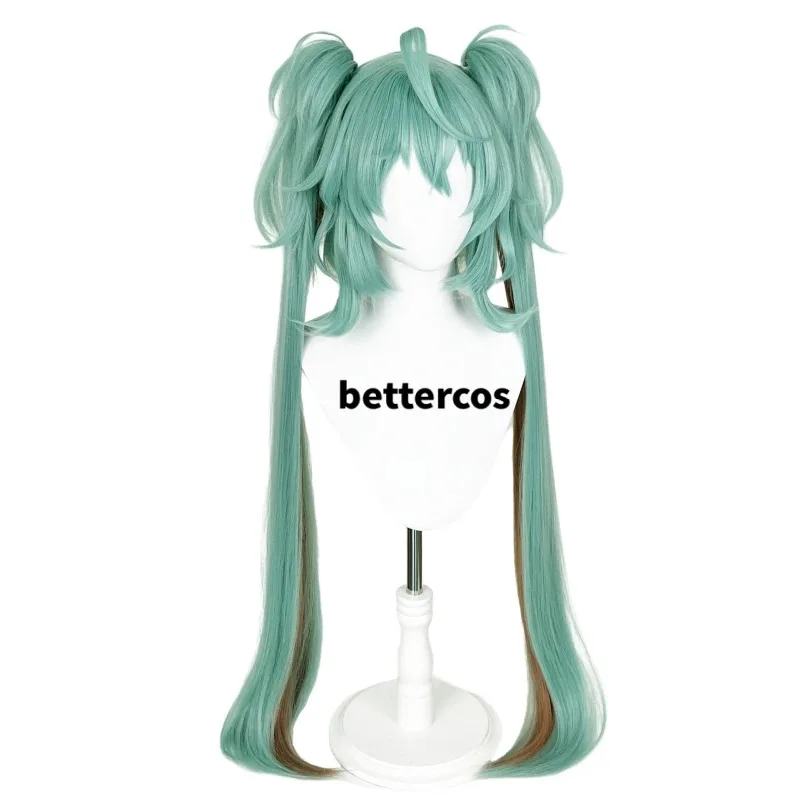 

NewMiku Cosplay Miku x Rascal 2023 Long Ponytails Heat Resistant Synthetic Hair Halloween Party Wigs + Wig Cap2025