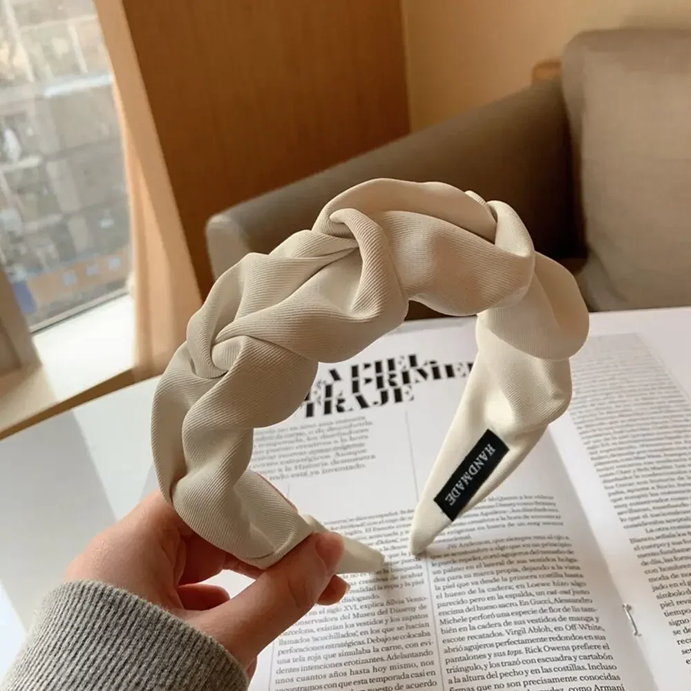 2024 Fashion Hair Hoop Hair Bands for Women Girls Flower Solid Color Headbands Designer Wide Hairband Hair Accessories Headwear image 5